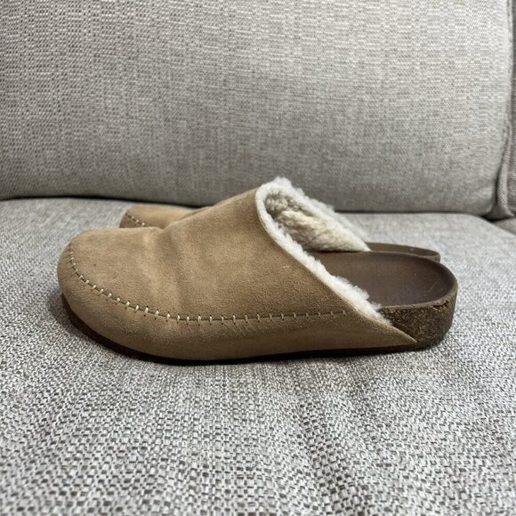 Jenni Kayne Shearling-Lined Moc Clog in Taupe Brown Size 37 - Picture 5 of 10